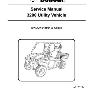 Bobcat 3200 Utility Vehicle Service Repair Manual
