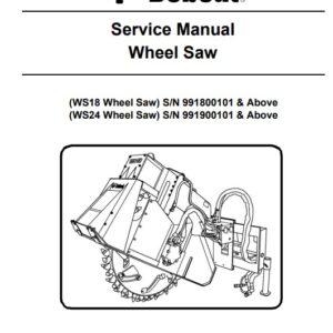 Bobcat WS18 , WS24 Wheel Saw Service Repair Manual