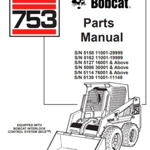 Bobcat 753 Skid Steer, Bobcat 753H Skid Steer Parts Manual