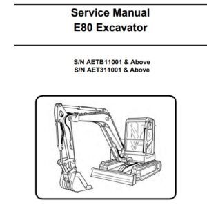 Bobcat E80 Excavator Service Repair Manual