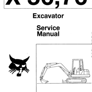 Bobcat X56, X76 Excavator Service Repair Manual