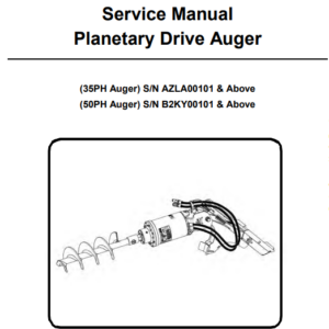 Bobcat Planetary Drive Auger Service Repair Manual