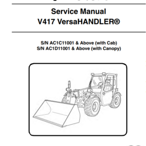Bobcat 417 VersaHandler Service Repair Manual