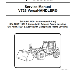 Bobcat V723 VersaHandler Service Repair Manual