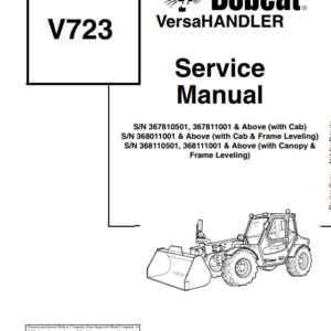 Bobcat V723 VersaHandler Service Repair Manual