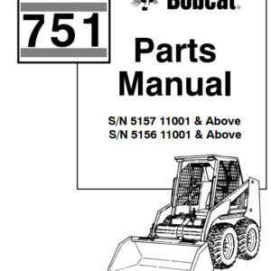 Bobcat 751 Skidsteer Parts Manual