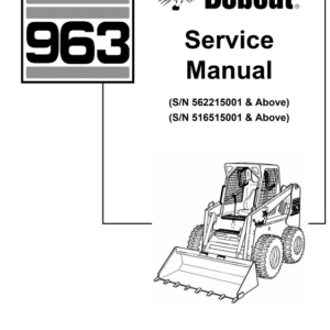 Bobcat 963 Skidsteer Service Repair Manual
