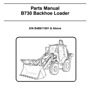 Bobcat B730 Backhoe Loader Parts Manual