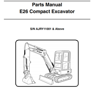 Bobcat E26 Compact Excavator Parts Manual