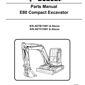 Bobcat E80 Compact Excavator Parts Manual