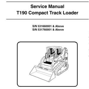 Bobcat T190 Turbo Compact Track Loader Service Repair Manual