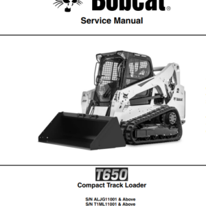 Bobcat T650 Compact Track Loader Service Repair Manual