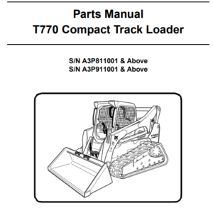Bobcat T770 Compact Track Loader Parts Manual