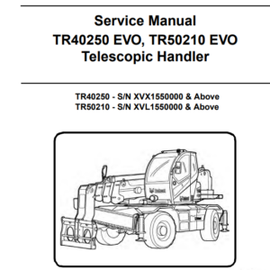 Bobcat TR40250 EVO, TR50210 EVO Telescopic Handler Service Repair Manual