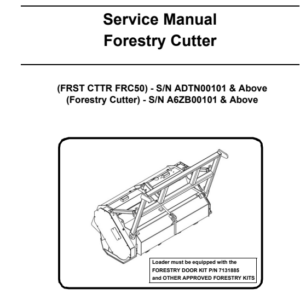 Bobcat Forestry Cutter Service Repair Manual
