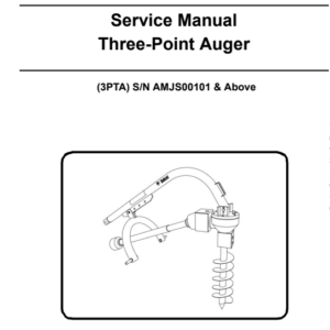 Bobcat Three Point Auger Service Repair Manual