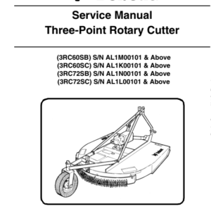 Bobcat Three Point Rotary Cutter Service Repair Manual