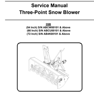 Bobcat Three Point Snow Blower Service Repair Manual