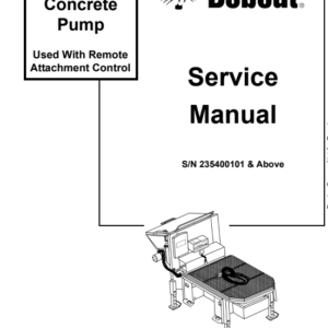 Bobcat Concrete Pump Service Repair Manual