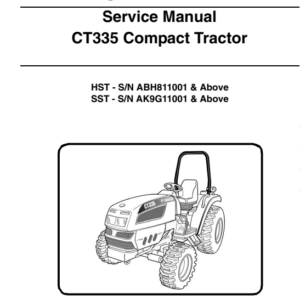 Bobcat CT335 Compact Tractor Service Repair Manual