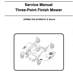 Bobcat 3FM84 Three Point Finish Mower Service Repair Manual