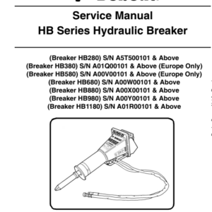 Bobcat HB Series Hydraulic Breaker Service Repair Manual