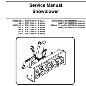 Bobcat Snowblower Service Repair Manual