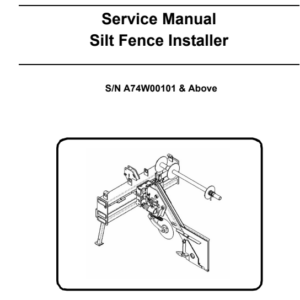 Bobcat Silt Fence Installer Service Repair Manual