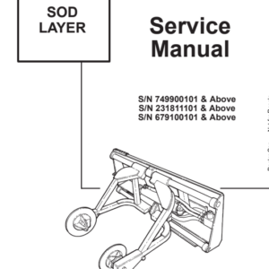 Bobcat Sod Layer Service Repair Manual