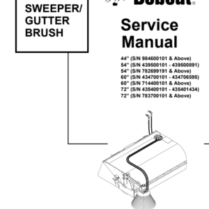 Bobcat Sweeper Gutter Bruch Service Repair Manual