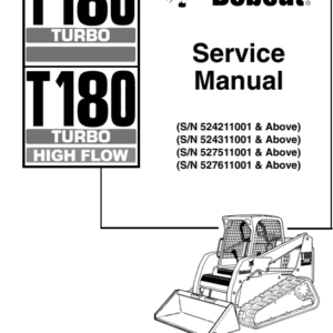 Bobcat T180 Turbo Compact Track Loader Service Repair Manual