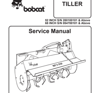 Bobcat 52 Inch, 68 Inch Tiller Service Repair Manual