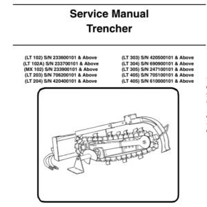 Bobcat Trencher Service Repair Manual