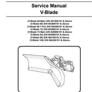 Bobcat V-Blade Service Repair Manual
