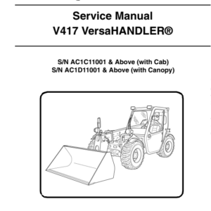 Bobcat V417 VersaHandler Service Repair Manual