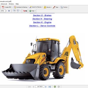 JCB 3C Backhoe Loader, JCB 3CX Backhoe Loader, JCB 4CX Backhoe Loader Service Repair Manual